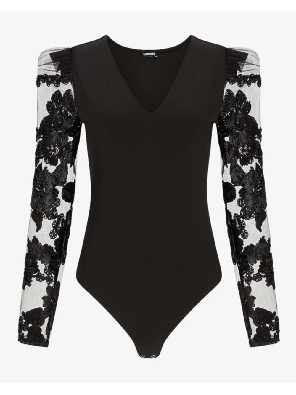 EXPRESS Floral Lace Bodysuit